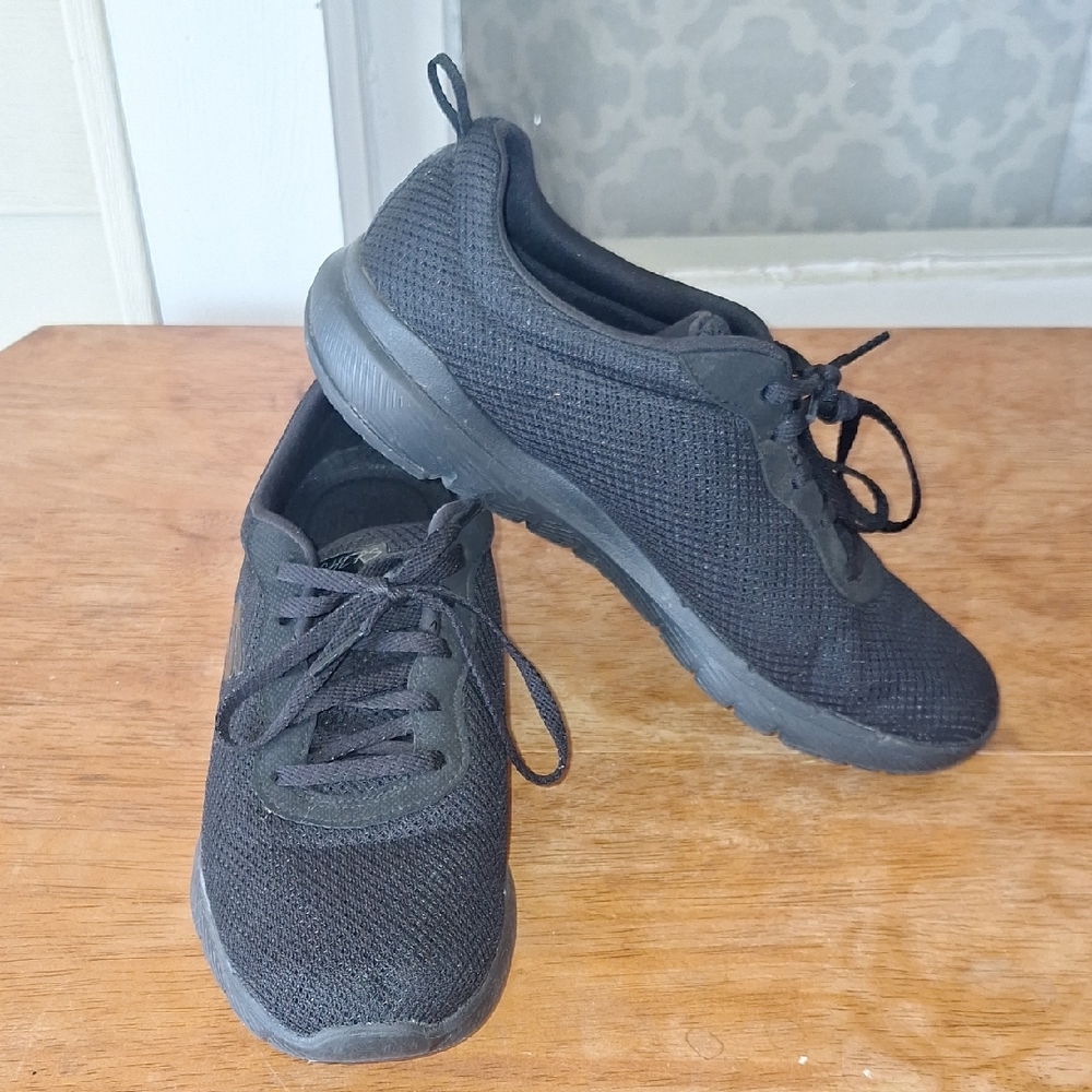 Skechers Black Mesh Sneakers